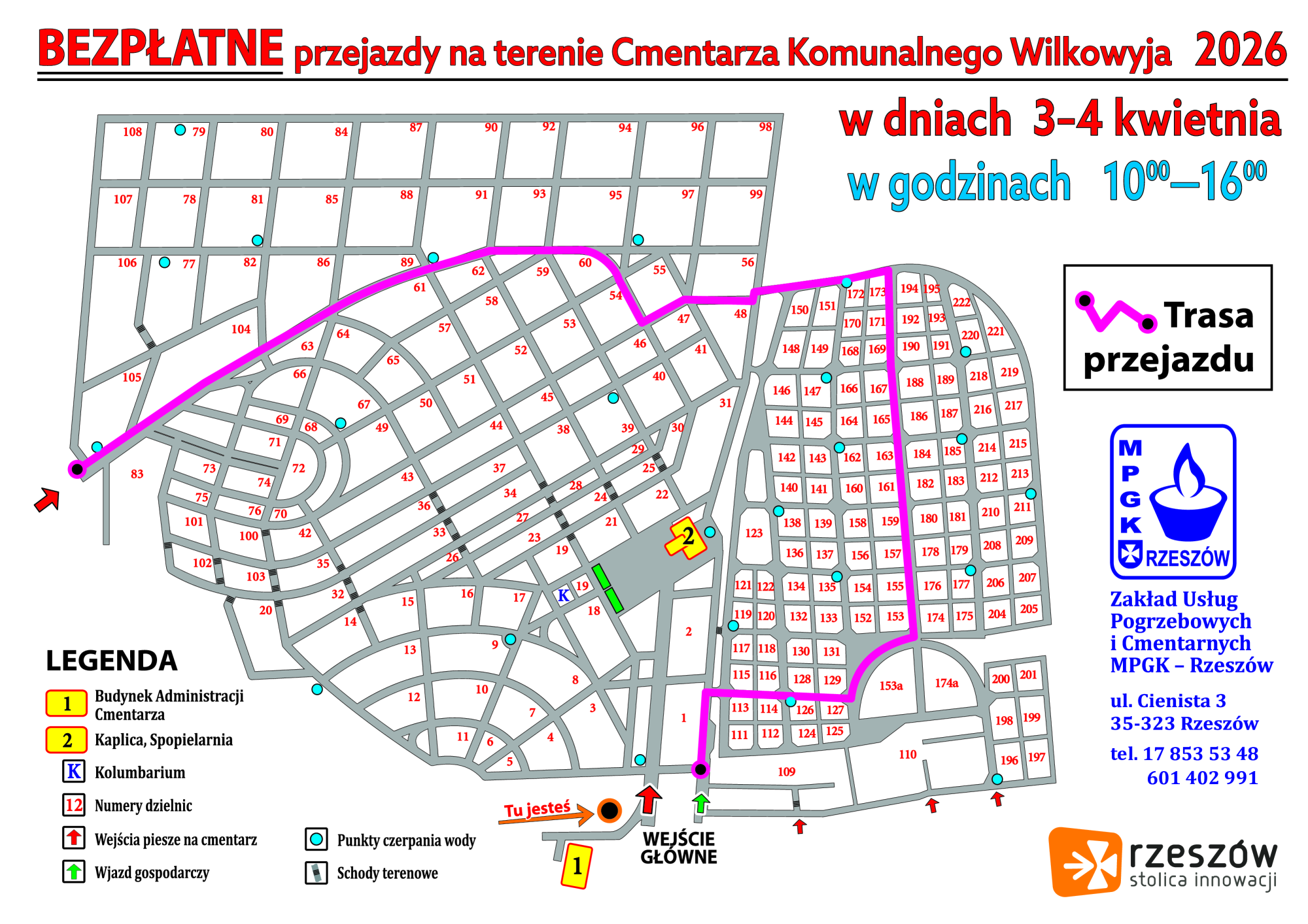 aktualność: Bezpłatny transport po Cmentarzu Wilkowyja