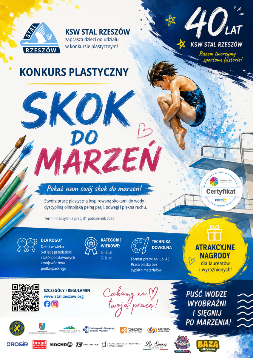 aktualność: „Skok do marzeń” – konkurs plastyczny KSW Stal Rzeszów dla najmłodszych