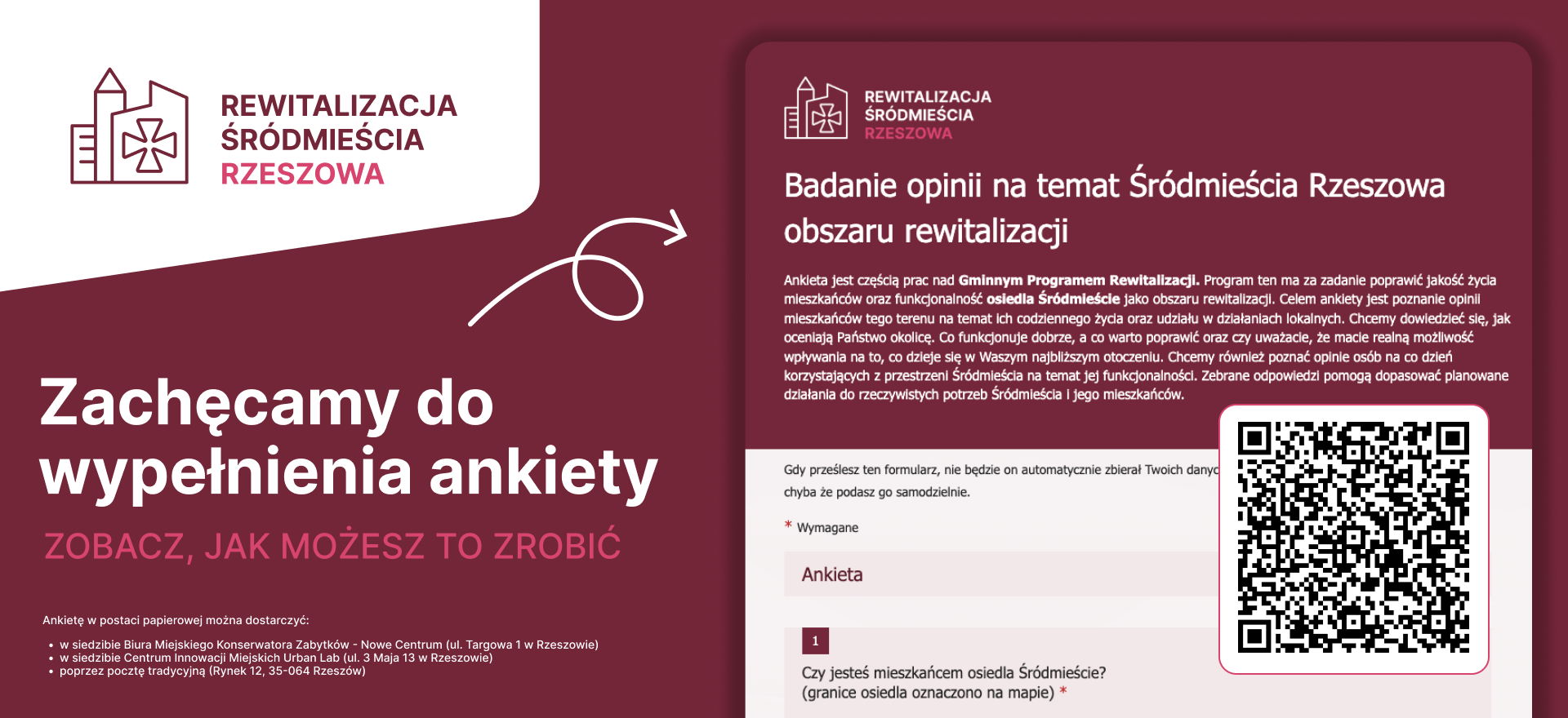 aktualność: Badanie opinii na temat Śródmieścia Rzeszowa - obszaru rewitalizacji