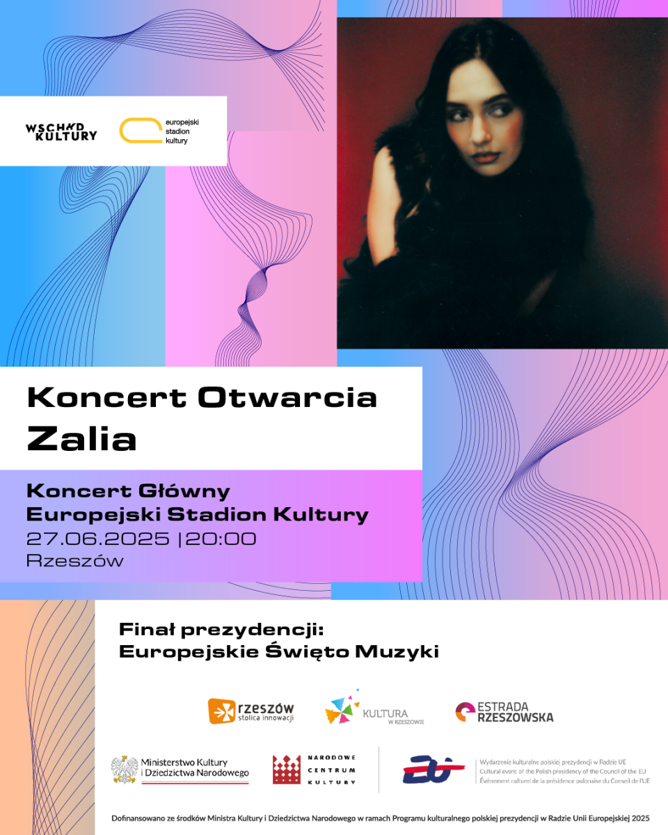aktualność: Europejskie Święto Muzyki w Rzeszowie – Koncert Główny Europejskiego Stadionu Kultury 2025 zainauguruje występ Zalii